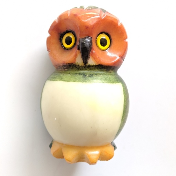 Handmade Other - Beautiful Italian Alabaster Stone Owl Paperweight